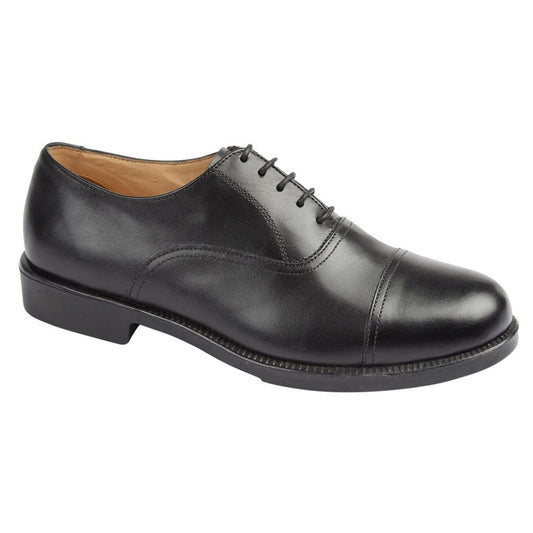 Mens Grafters Capped Smart Oxford Cadet Shoe Black