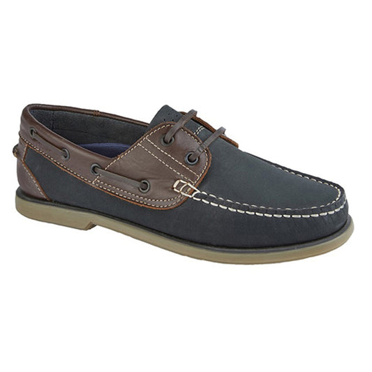 Mens Dek Moccasin Boat Shoes Nubuck Navy