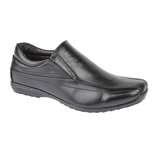 Mens US Brass Twin Gusset Shoe Black