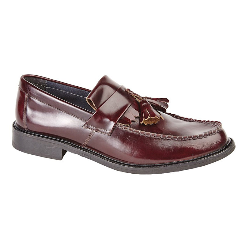 Mens Roamers Toggle Saddle Loafer Red