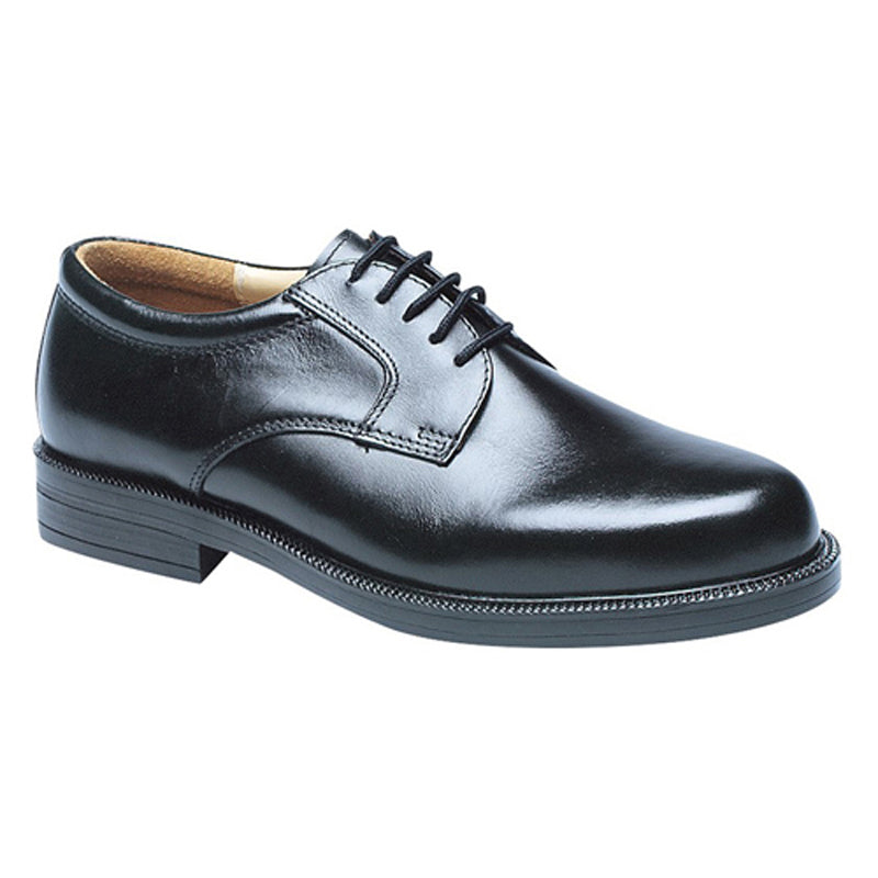 Mens Scimitar Plain Smart Gibson Leather Shoe Black