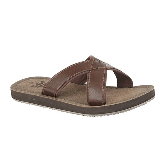 Mens PDQ Jimmy Crossover Sandals Brown