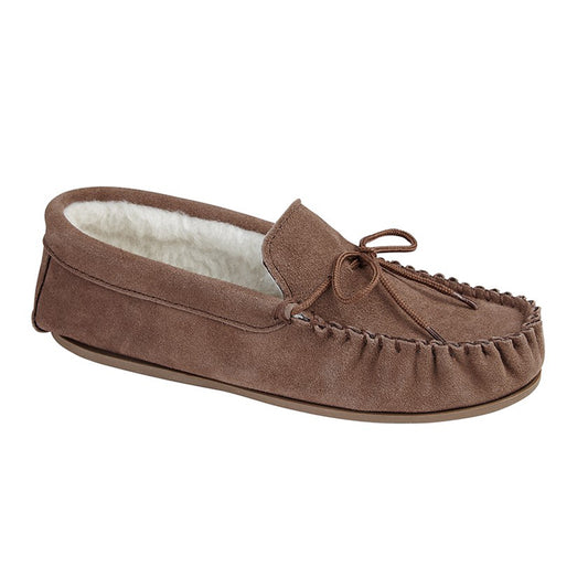 Mens Mokkers OLIVER Moccasin Slipper Brown