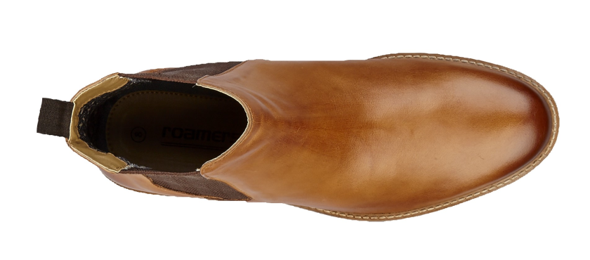 Mens Roamers Chelsea Boots Tan Leather
