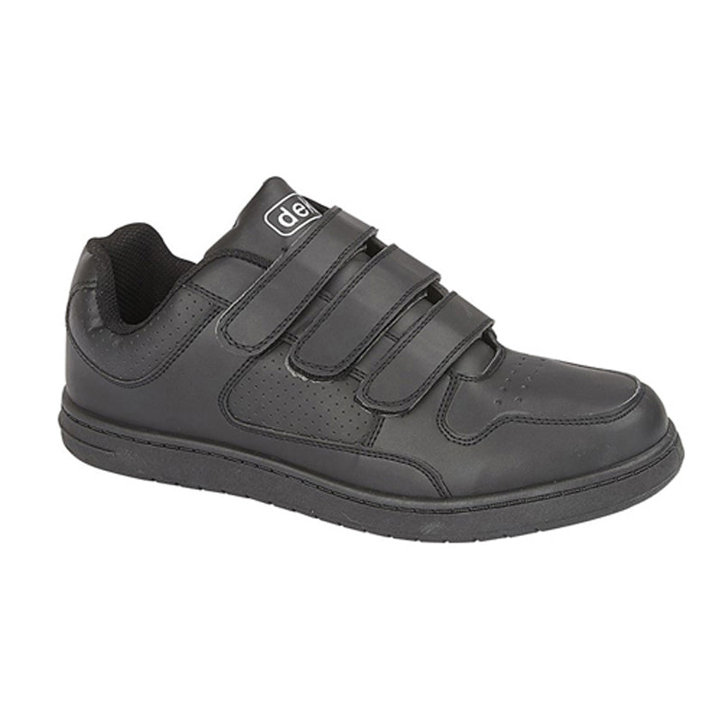 Mens Dek Trainers Touch Fasten Black