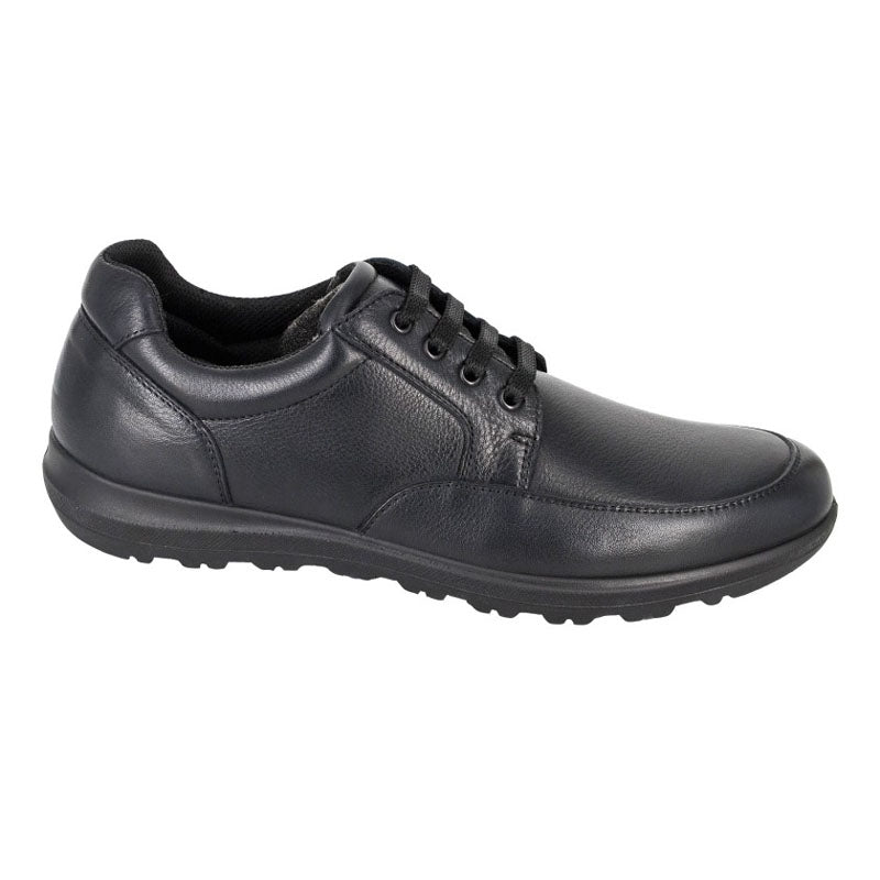 Mens IMAC Extra Wide Lace-up Leather Shoes Black