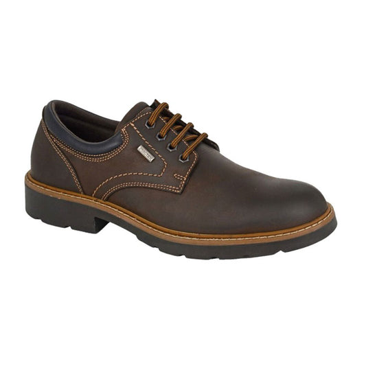 Mens IMAC Gibson Waterproof Leather Casual Shoes Brown