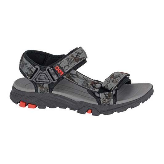 Mens PDQ Velcro Touch Acive Sandals Grey