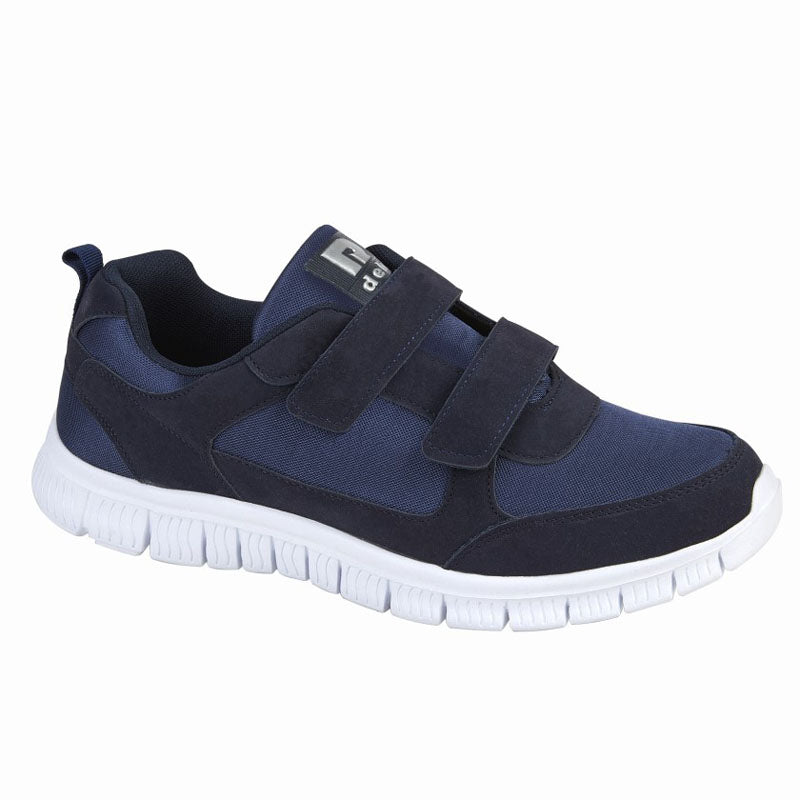 Mens Rdek casual velcro touch trainers navy