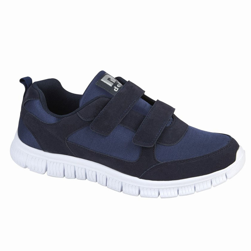 Mens Rdek Casual Velcro Touch Trainers Navy