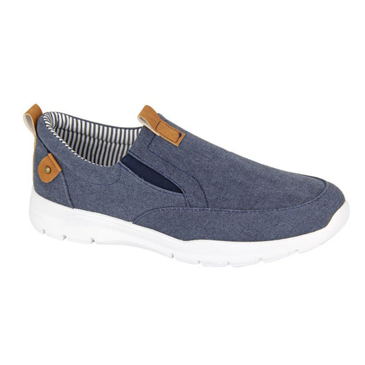 Mens Rdek Twin Gusset Slip On Trainers Blue