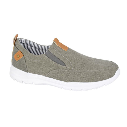 Mens Rdek Twin Gusset Slip On Trainers Grey