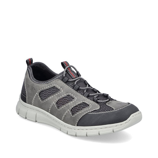 Mens Rieker Slip On Trainers Grey