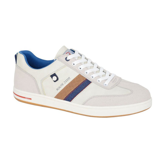 Mens R21 7 Eye Casual Trainers White