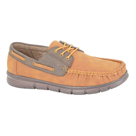 Mens Scimitar Boat Shoes Brown