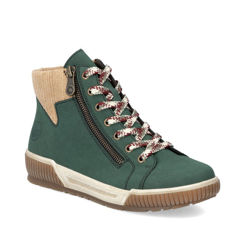 Womens Rieker Zipped Ankle Boots Green