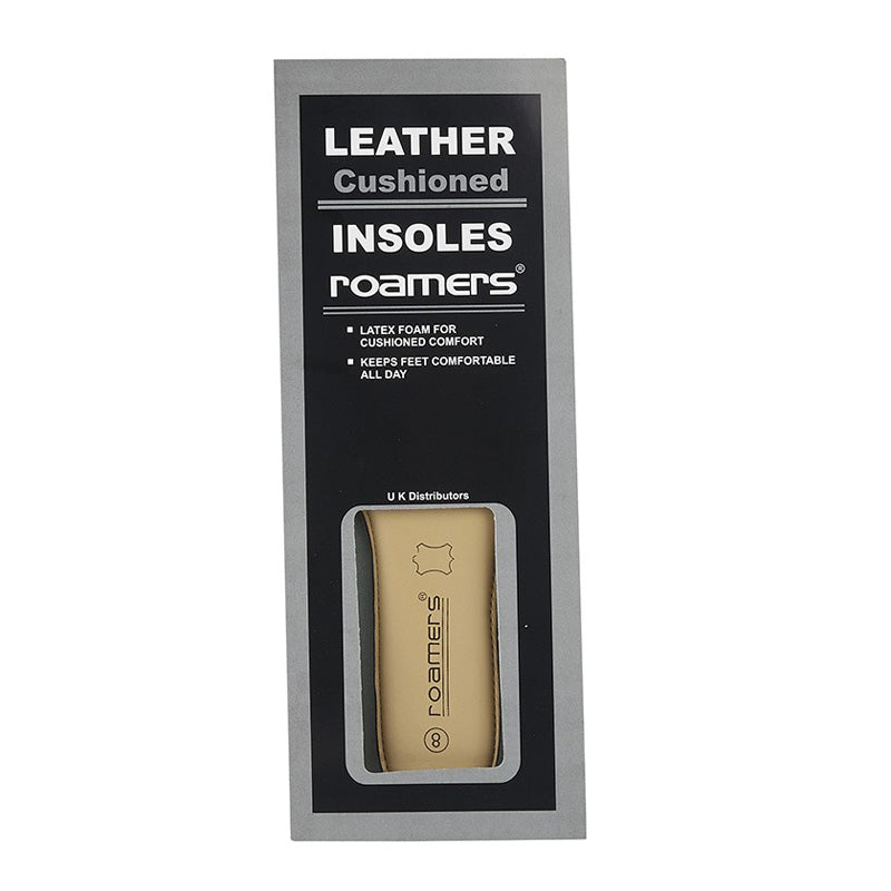 Unisex Roamers Deluxe Padded Leather Insoles Black