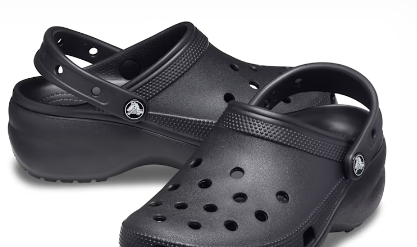 Womens Crocs Platform Clogs Black