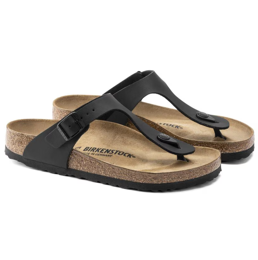 Birkenstock Gizeh Sandals Birko-Flor Black Narrow Fit