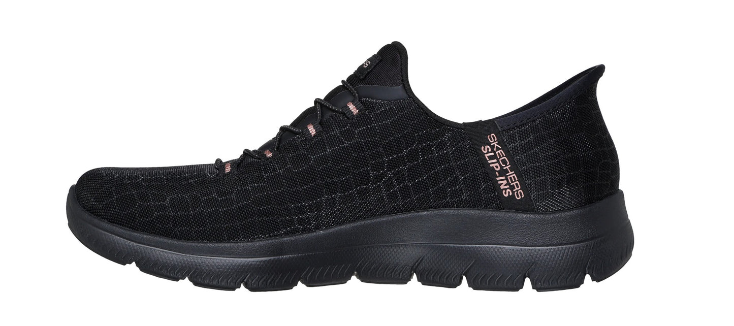 Womens Skechers Slipins Summits Classy Night Black Trainers