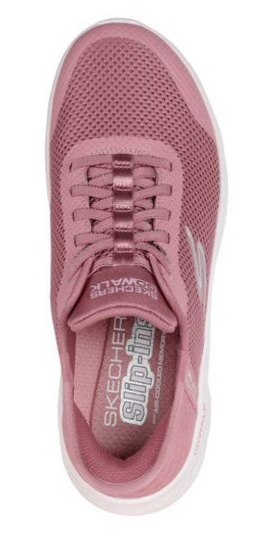 Womens Skechers Slip Ins Go Walk Flex Trainers Pink