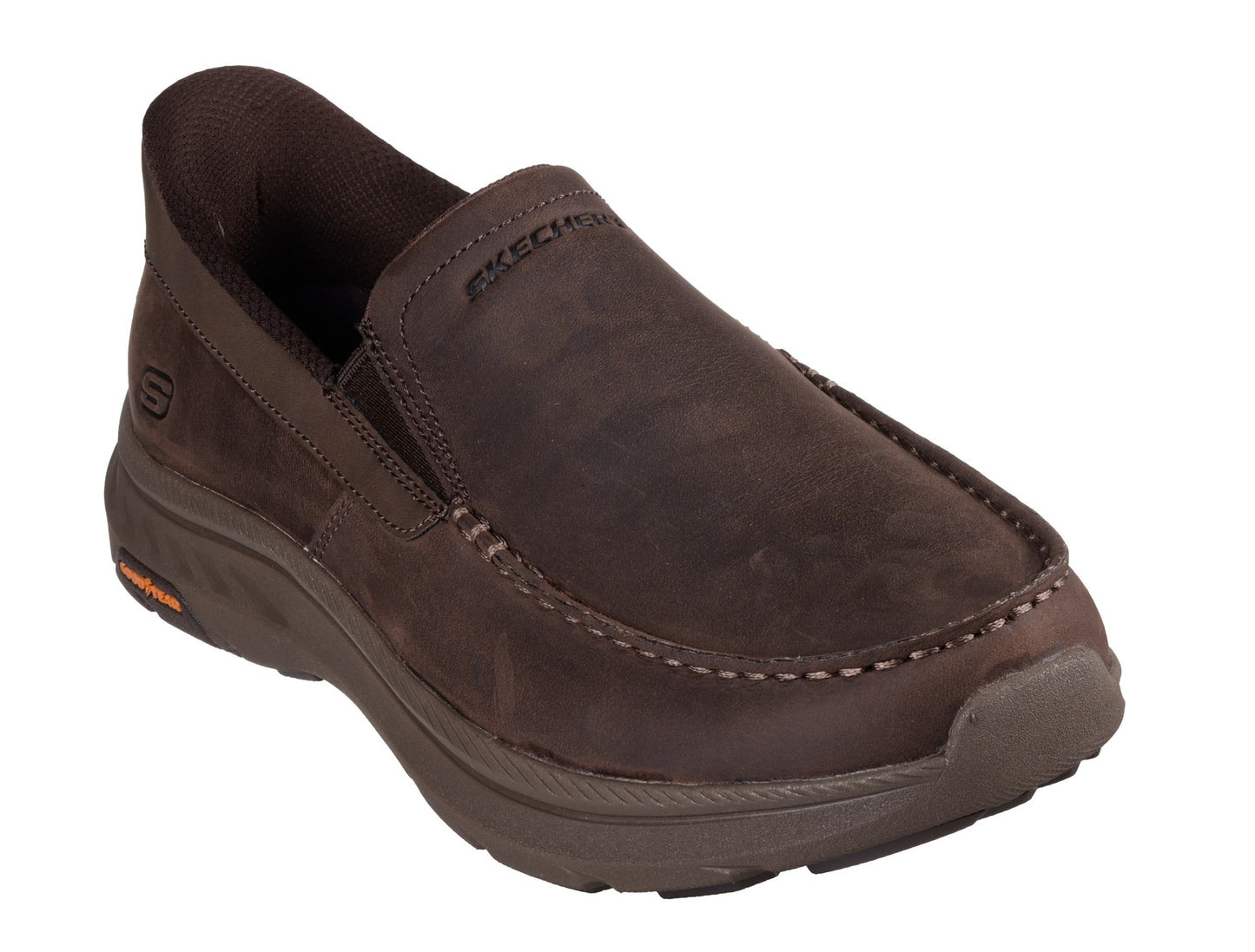 Mens Skechers Slip Ins Relaxed Fit Pollard Osgood Shoes Brown