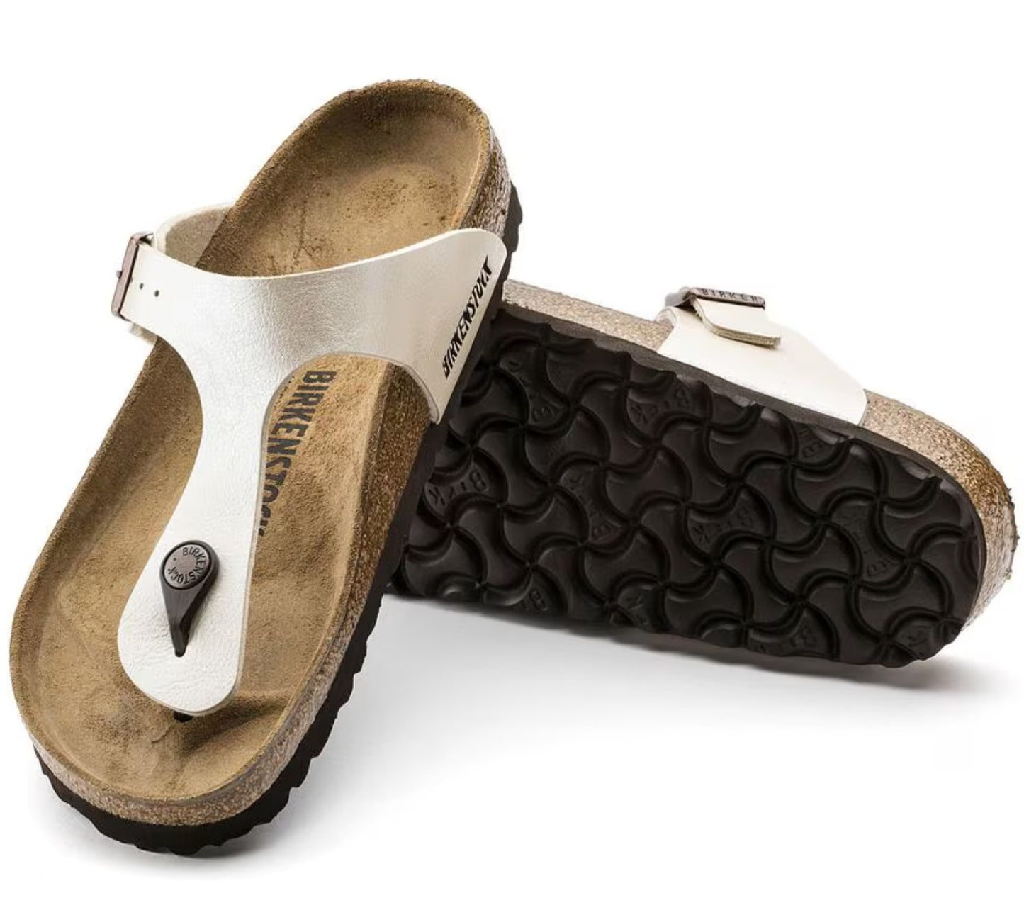 Birkenstock Gizeh Birko-Flor Sandals Graceful Pearl White Regular Fit