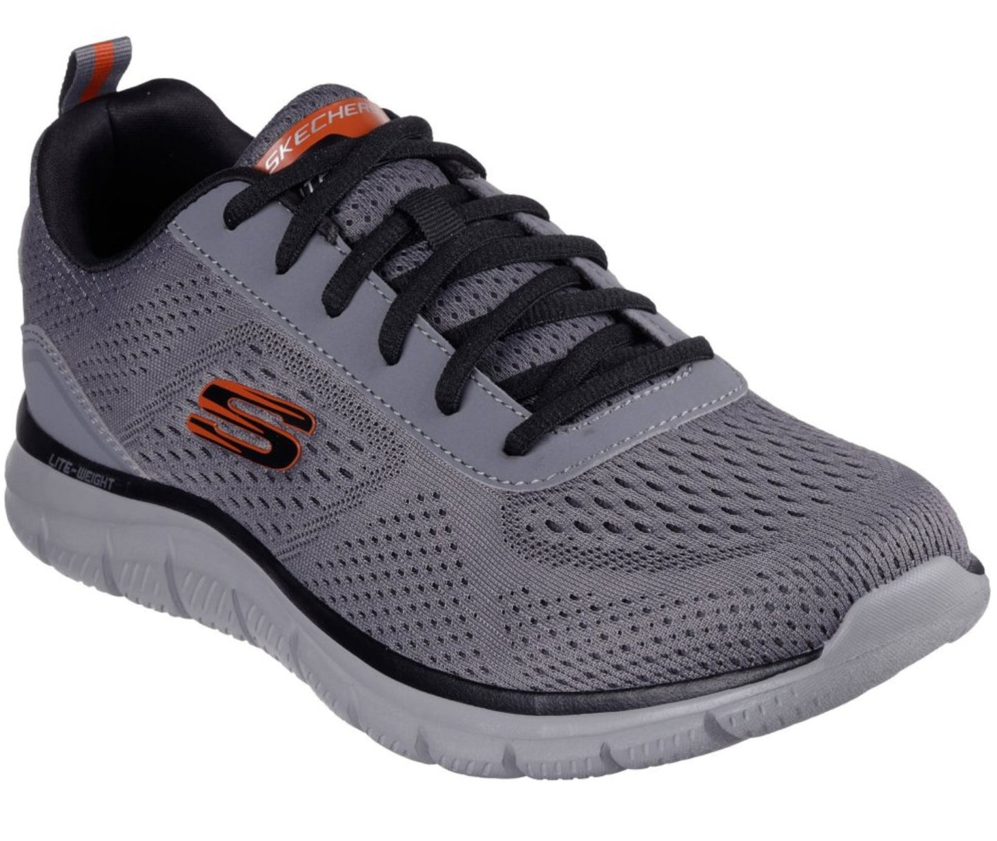 Mens Skechers Track Leshur Memory Foam Trainers Grey