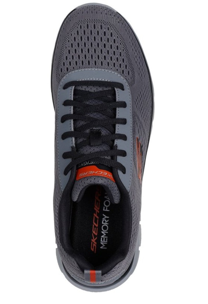 Mens Skechers Track Leshur Memory Foam Trainers Grey