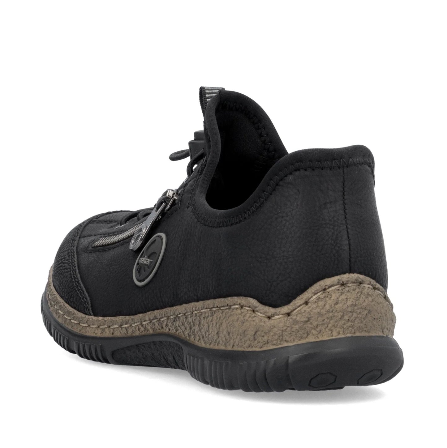 Womens Rieker Elasticated Slip On Shoes Black