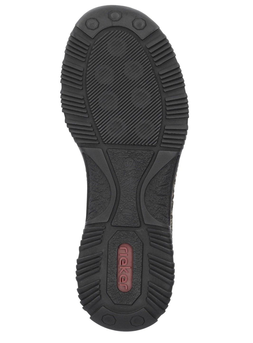 Womens Rieker Elasticated Slip On Shoes Black