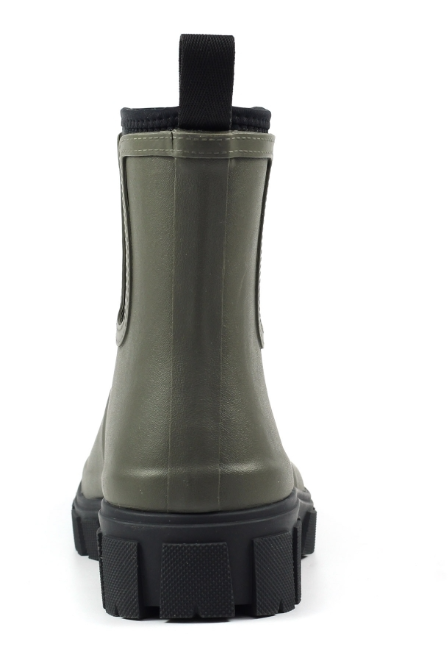 Womens Lazy Dogz Ankle Wellingtons Olive