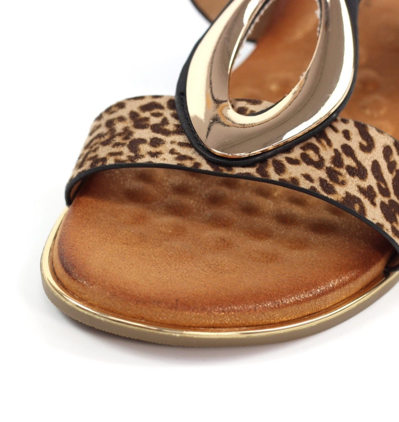 Womens Lunar Leopard Detail Sandals Black