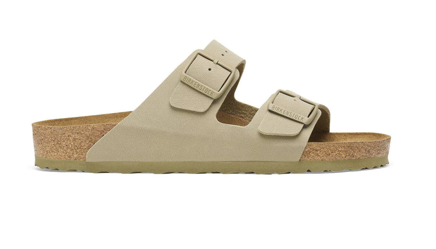 Birkenstock Arizona Birko-Flor Sandals Faded Khaki Narrow Fit