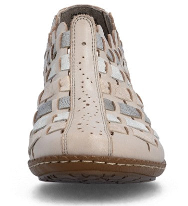 Womens Rieker Slingback Heeled Shoes Beige