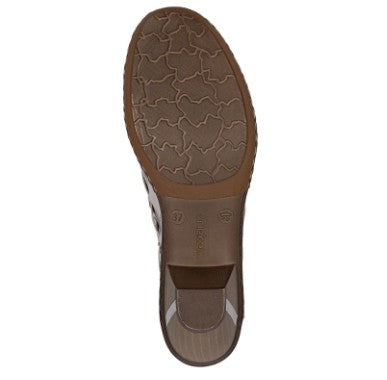 Womens Rieker Slingback Heeled Shoes Beige