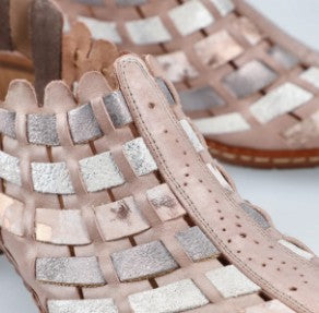 Womens Rieker Slingback Heeled Shoes Beige