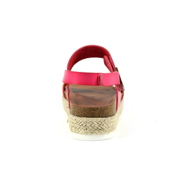 Womens Lunar Two Strap Sandals Pink and Orange