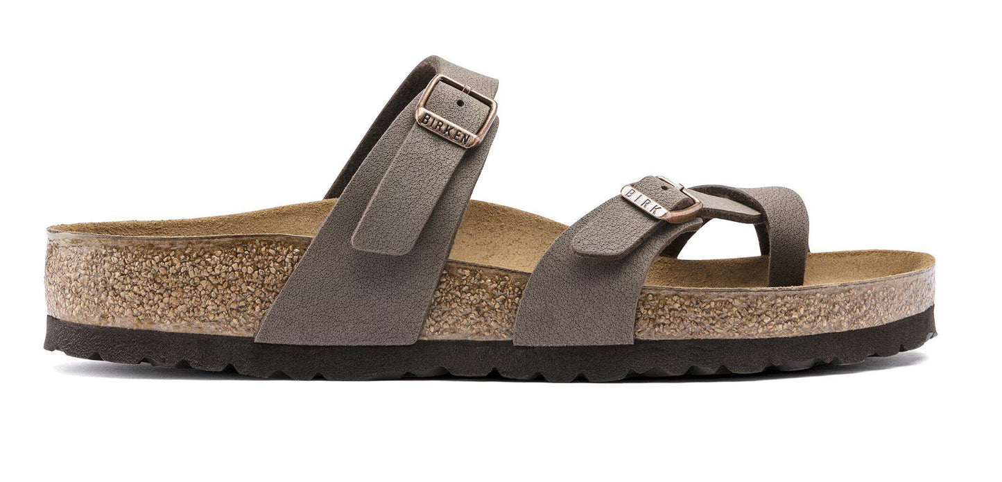 Birkenstock Mayari Birko-Flor Nubuck Womens Sandals Brown Regular Fit