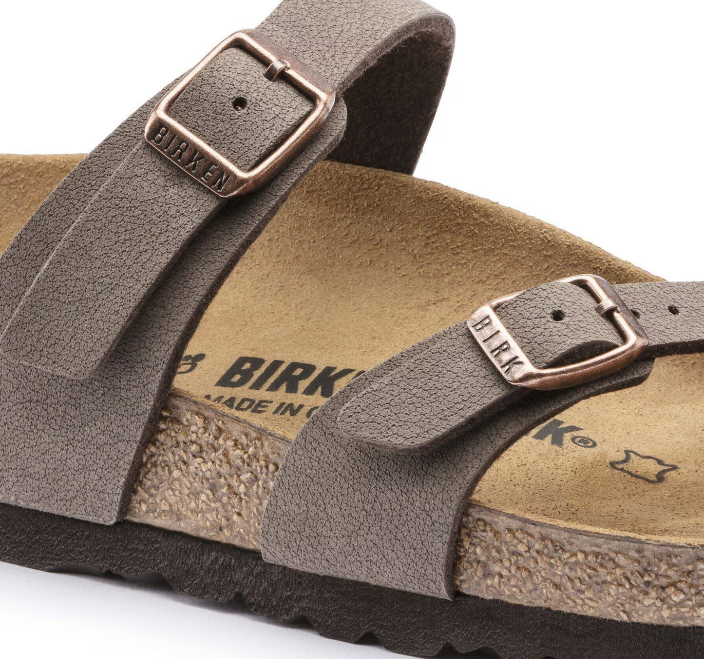 Birkenstock Mayari Birko-Flor Nubuck Womens Sandals Brown Regular Fit