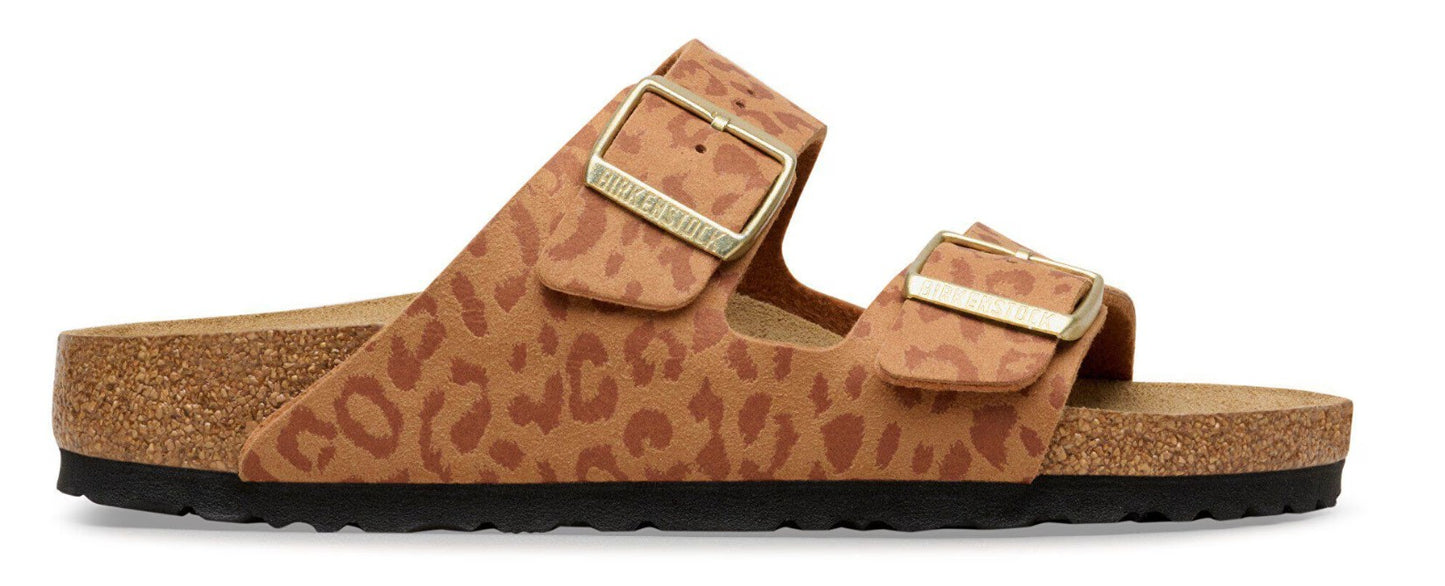 Birkenstock Arizona Synthetics Women Sandals Leo Pecan Regular Fit