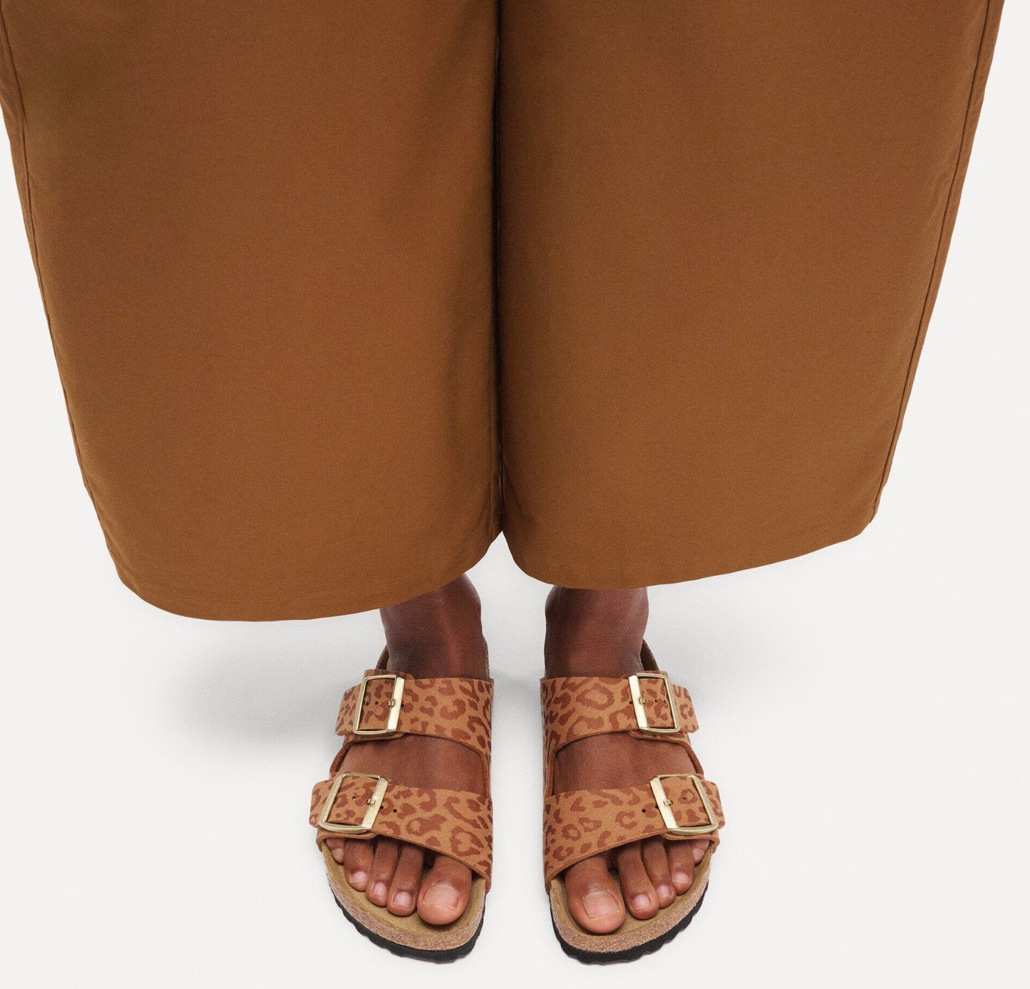 Birkenstock Arizona Synthetics Women Sandals Leo Pecan Regular Fit