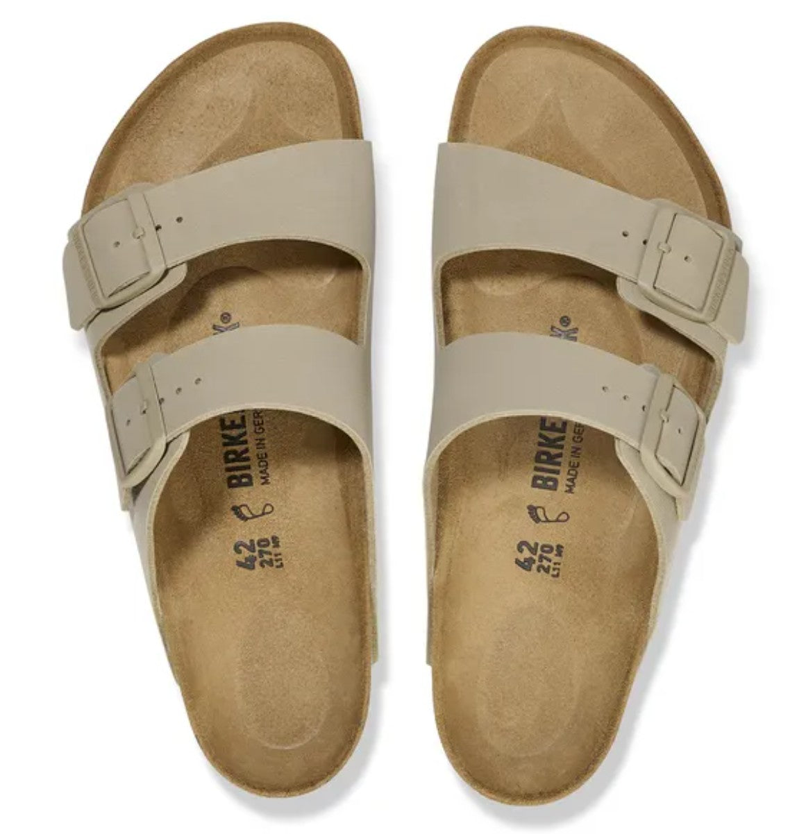 Birkenstock Arizona Birko-Flor Sandals Faded Khaki Regular Fit