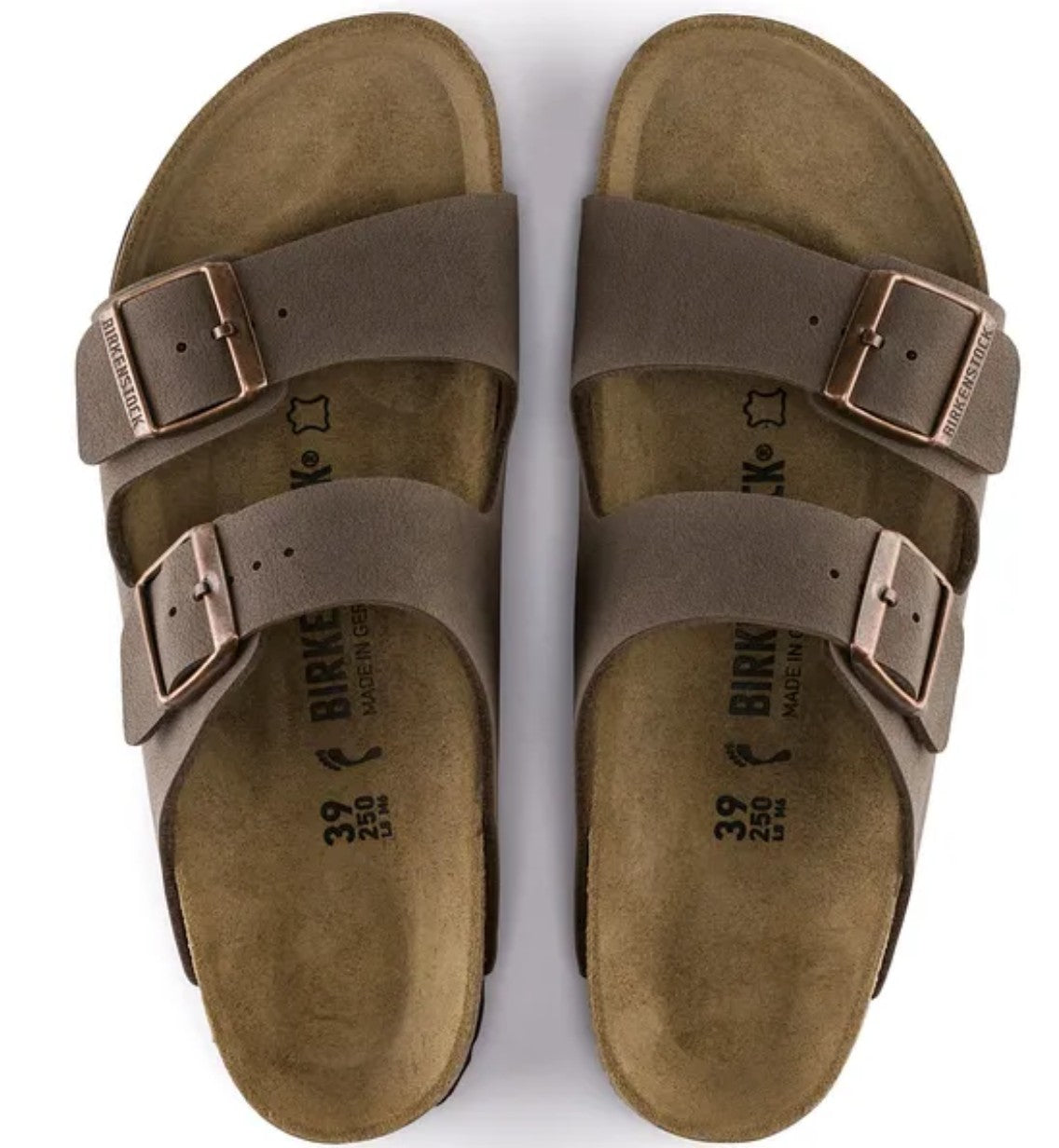Birkenstock Arizona Birkibuc Sandals Mocha Brown Regular Fit