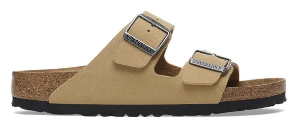 Birkenstock Arizona Birkibuc Sandals Latte Cream Narrow Fit