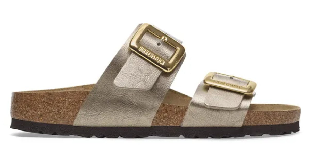 Birkenstock Sydney Cushion Buckle Sandals Graceful Taupe Narrow Fit