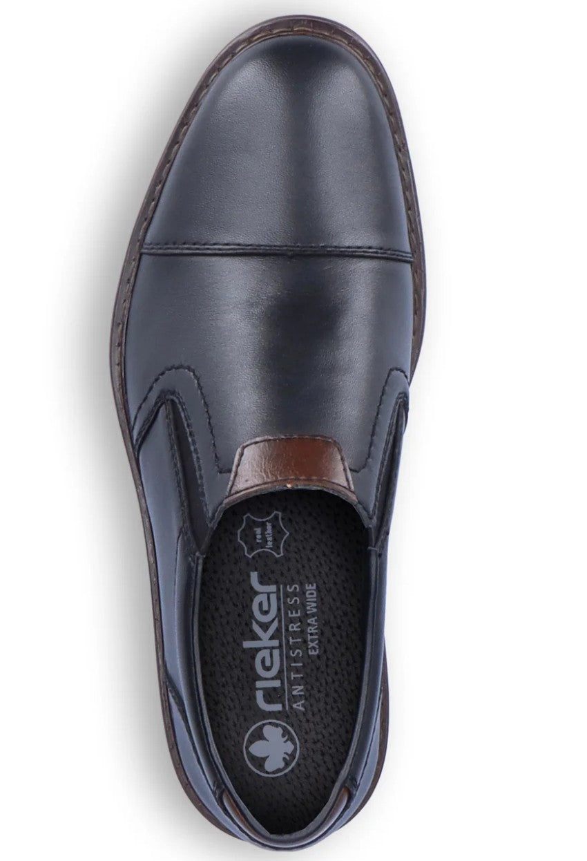 Mens Rieker Wide Fit Shoes Black