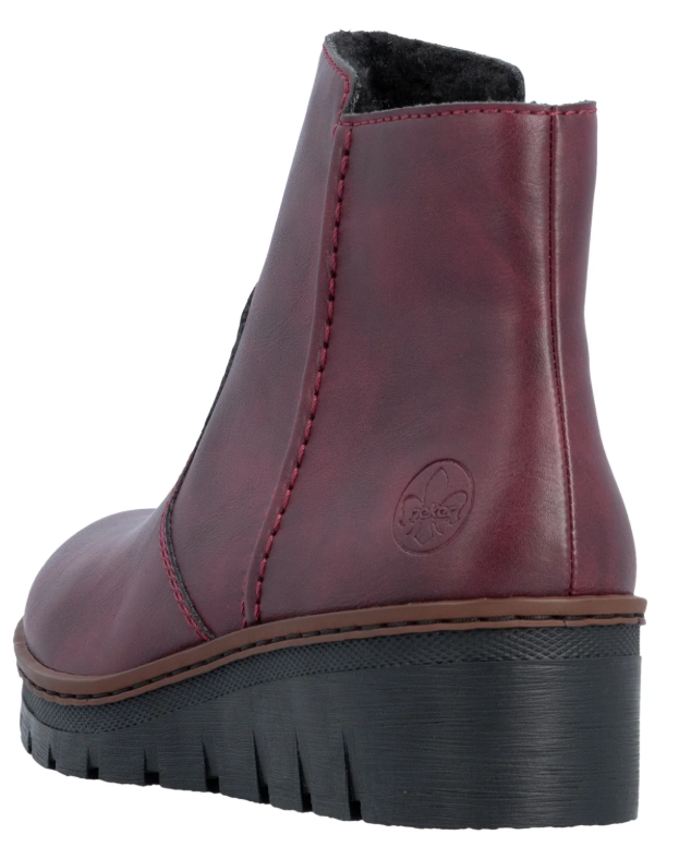 Womens Rieker Wedge Boots Red