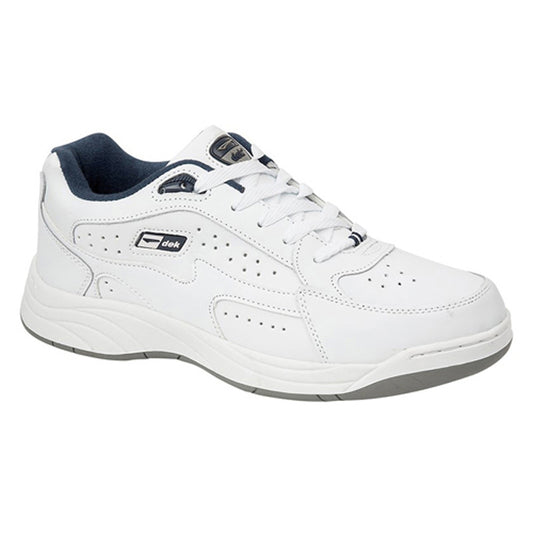Mens Dek Orleans Fuller Wide Trainers Lace White