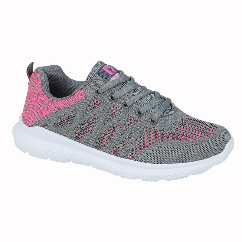 Womens Rdek Fly Knit Trainers Grey/Pink